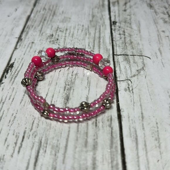 Handmade Beaded Wrap Bracelet for Women/ Seed Bead Bracelet/ Gift for her/ Charm - Picture 5 of 5